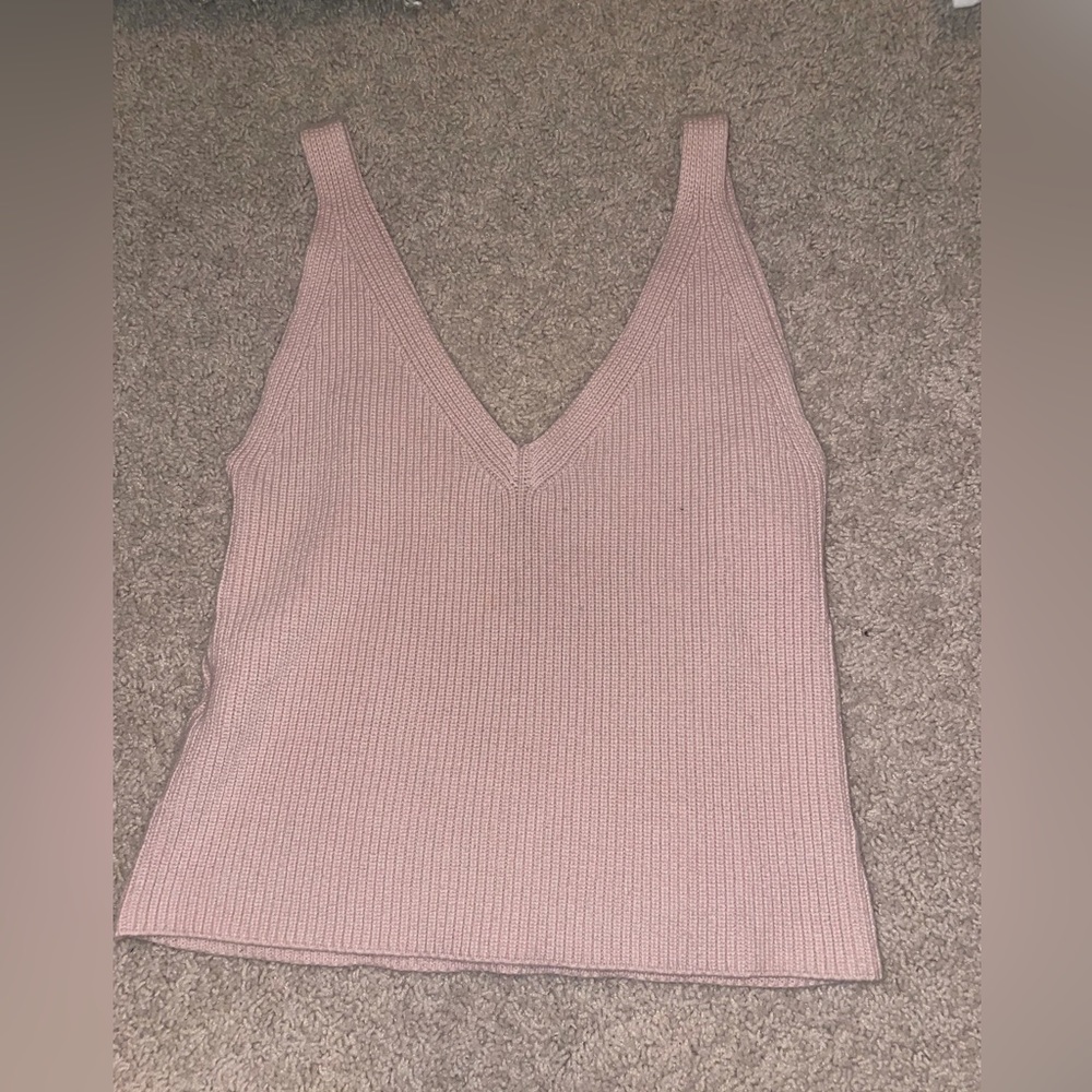 pink knit top - brandy melville